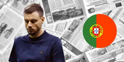 Periódicos de fondo tomados de Canva, con Anselmi al frente