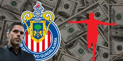 Plantilla de Canva de varios dólares, con Fernando Gago y el escudo de Chivas.