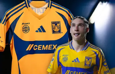 Playera de Tigres y Marcelo Flores viendo hacia arriba/Foto Draft Liga MX.