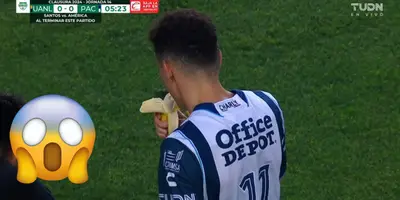 ¿Por qué Idrissi salió del campo a comerse un plátano? Pachuca y Tigres sorprendidos