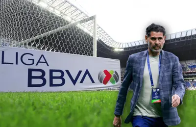 Portería de Liga MX y Fernando Hierro caminando/Foto The18.