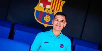 Rafa en cancha del Barca. Foto: FC Barcelona