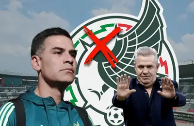 Rafael Márquez cruz roja y Javier Aguirre con manos al frente/Foto Fox Sports.