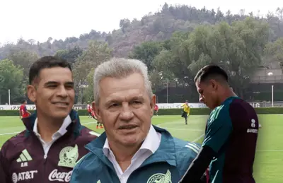 Rafael Márquez, Javier Aguirre y Luis Malagón/ Foto Mi Selección.