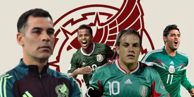 Rafael Márquez junto a Giovani dos Santos, Cuauhtémoc Blanco y Carlos Vela / FOTO ESTO