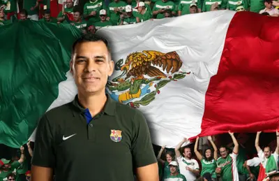 Rafael Márquez y banderas de México/ Foto Fútbol Hoy.