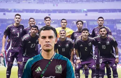 Rafael Márquez y jugadores de la Selección Mexicana posando/Foto Fernando Moreno.