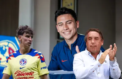 Ramón Juárez, Igor Lichnovsky y Emilio Azcárraga/ Foto América.