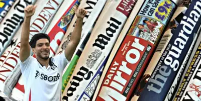 Raúl Jiménez en diarios ingleses / FOTO X