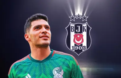 Raúl Jiménez y escudo del Besiktas/Foto Devian ART.