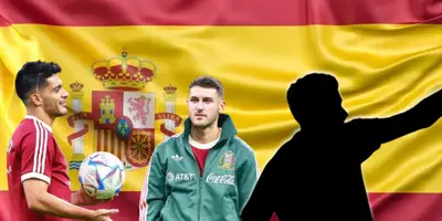 Raúl Jiménez y Santiago Giménez junto a delantero incógnito / FOTO ESPN