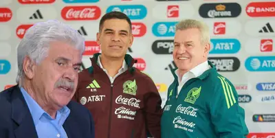 Ricardo Ferretti junto a Rafael Márquez y Javier Aguirre / FOTO YOUTUBE