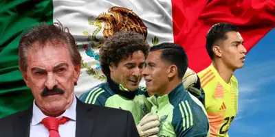 Ricardo La Volpe junto a Guillermo Ochoa, Luis Malagón y Raúl Rangel / FOTO INFOBAE