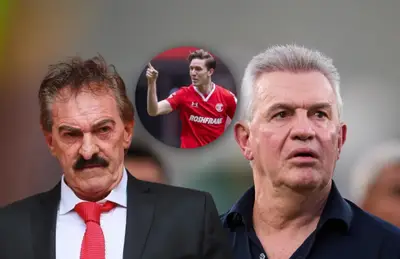 Ricardo La Volpe, Marcel Ruiz y Javier Aguirre/ Foto Enfoque Noticias.