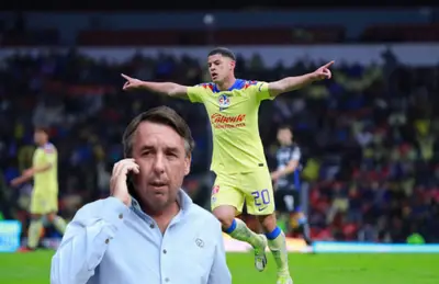 Richard Sánchez festejando y Emilio Azcárraga en llamada/Foto Versus.