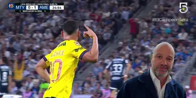 Richard Sánchez tras golazo. Captura: Club América