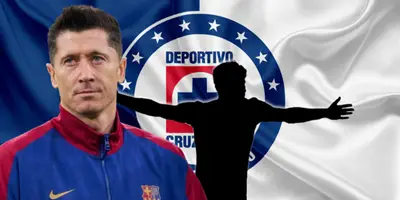 Robert Lewandowski junto a futbolista incógnito / FOTO GETTY IMAGES