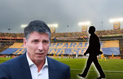 Robert Siboldi y silueta de entrenador caminando/ Foto Milenio.