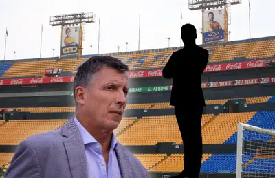 Robert Siboldi y silueta de entrenador/ Foto Tigres.
