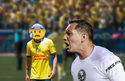 Rodolfo Cota gritando y jugador tapado/ Foto ESPN.