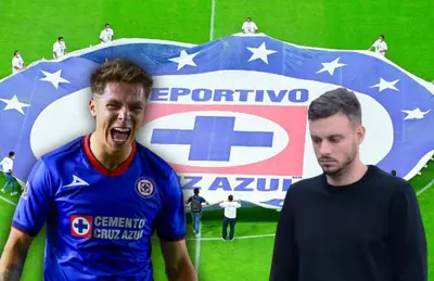 Rodrigo Huescas celebrando y Martín Anselmi/Foto ESPN.