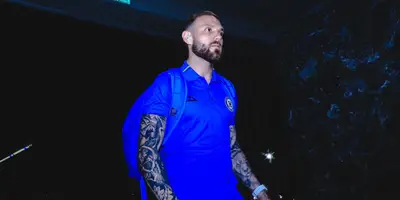 Rotondi en llegada a partido. Foto: Cruz Azul