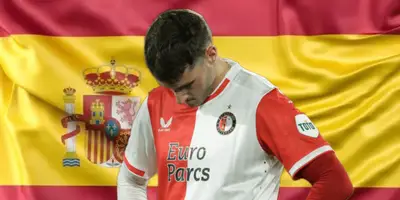 Santiago Giménez colaboró con un autogol en la derrota del Feyenoord ante Atlético de Madrid en Champions League.