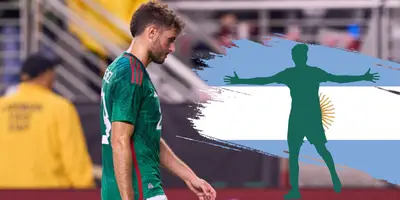 Santiago Giménez en partido con Selección Mexicana. Foto: Azteca Deportes