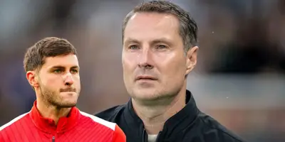 Santiago Giménez junto a Brian Priske / FOTO SPORT ILLUSTRATED