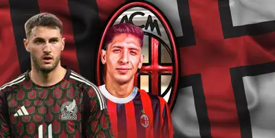 Santiago Giménez junto a Edson Álvarez / FOTO MEXSPORT