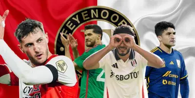 Santiago Giménez junto a Henry Martín, Raúl Jiménez y Nicolás Ibáñez / FOTO GETTY IMAGES