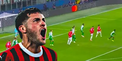 Santiago Giménez y su gol ante Feyenoord / FOTO X