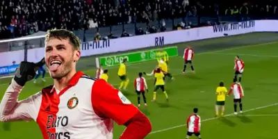 Santiago Giménez y su gol de chilena ante el Fortuna Sittard / FOTO MARCA