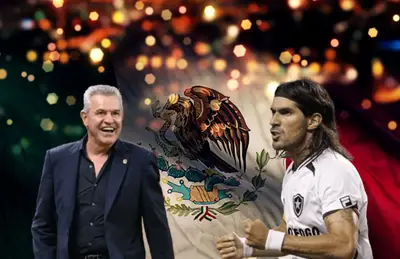 Sebastián Abreu y Javier Aguirre riendo/Foto México Desconocido.