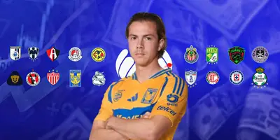 Sebastián Córdova junto a equipos de la Liga MX / FOTO TIGRES