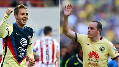 Sebastián Córdova y Cuauhtémoc Blanco / Foto: Águilas del América