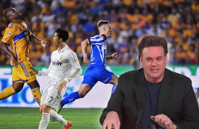 Sergio Canales, Cristiano Ronaldo y David Faitelson/ Foto Rayados.