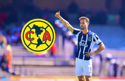 Sergio Canales y escudo del América/ Foto Soy Rayado.