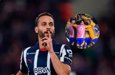 Sergio Canales y jugadores de Tigres/Foto Once Diario.