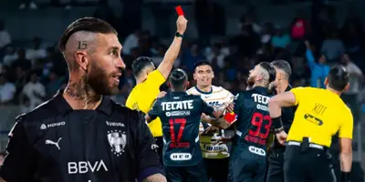Sergio Ramos y su expulsión ante Pumas / FOTO X