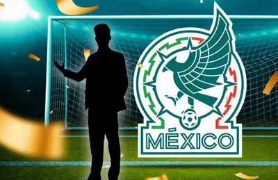 Silueta de entrenador y logo de la Selección Mexicana/Foto Claro Sports.