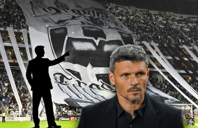 Silueta de hombre apuntando y Fernando Ortiz/ Foto Soy Fútbol.