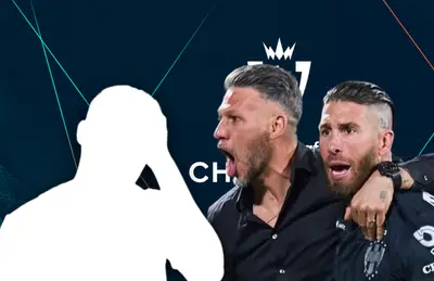 Silueta de hombre, Martín Demichelis y Sergio Ramos/ Foto CONCACAF.