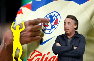 Silueta de jugador celebrando y Emilio Azcárraga/ Foto VAVEL.