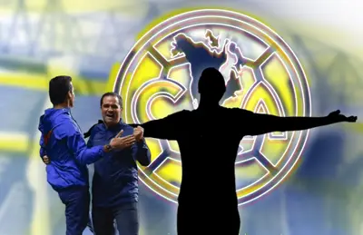 Silueta de jugador y André Jardien celebrando/Foto Americanografico.