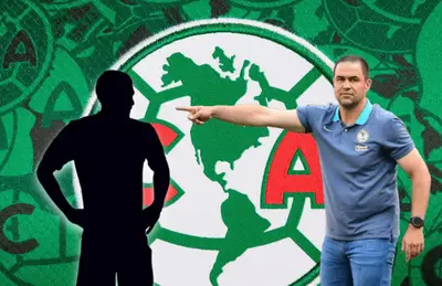 Silueta de jugador y André Jardine apuntando/Foto Ame Shop.