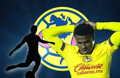 Silueta de jugador y Javairo Dilrosun con manos en la cabeza/Foto TUDN.