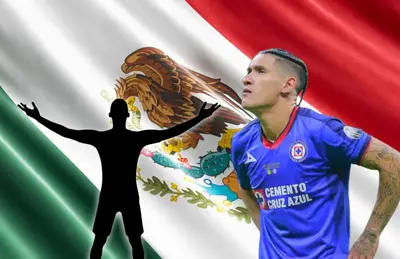 Silueta de jugador y Uriel Antuna viendo hacia arriba/Foto Tirant Lo Blanch.