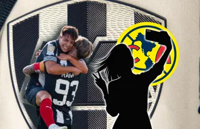 Silueta de mujer y jugadores celebrando/Foto Rayados.