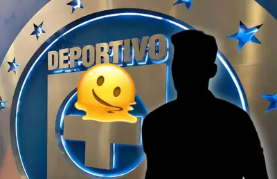 Silueta de Pol Fernández y emoji derriténdose/Foto Vanguardia.